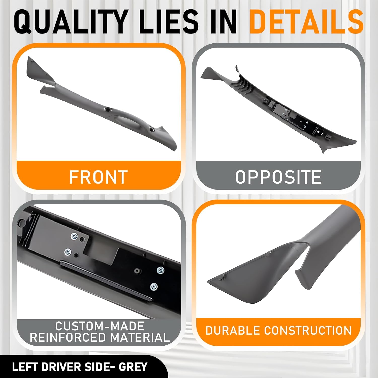 A Pillar Interior Trim Handle Left Driver Side Compatible with Ford F150 F-150 2004-2008 Lincoln Mark LT 2006-2008 A Pillar Grab Handle Assist Panel 4L3Z-1503599-AAB (Left Driver Side Gray)