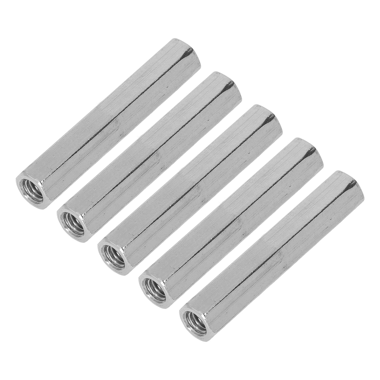 304 SS Hex Coupling Nuts 12-Pack M6 X 1.0 304 Stainless Steel Hex Coupling Nuts - 10mm Length M6 Stainless Steel Hex Coupling Nut 10mm Length 12 Pack