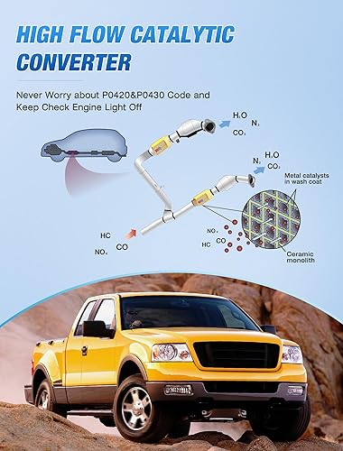 Miniatura 7 de Nilight Catalizador para Ford F150 2004 2005 2006 2007 2008,2006 Lincoln Mark LT 5.4L 4WD (estándar EPA)