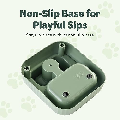 Miniatura 4 de Desired Things - Dispensador de agua para mascotas por gravedad con filtro, dispensador automático de cuencos para gatos y perros pequeños con base