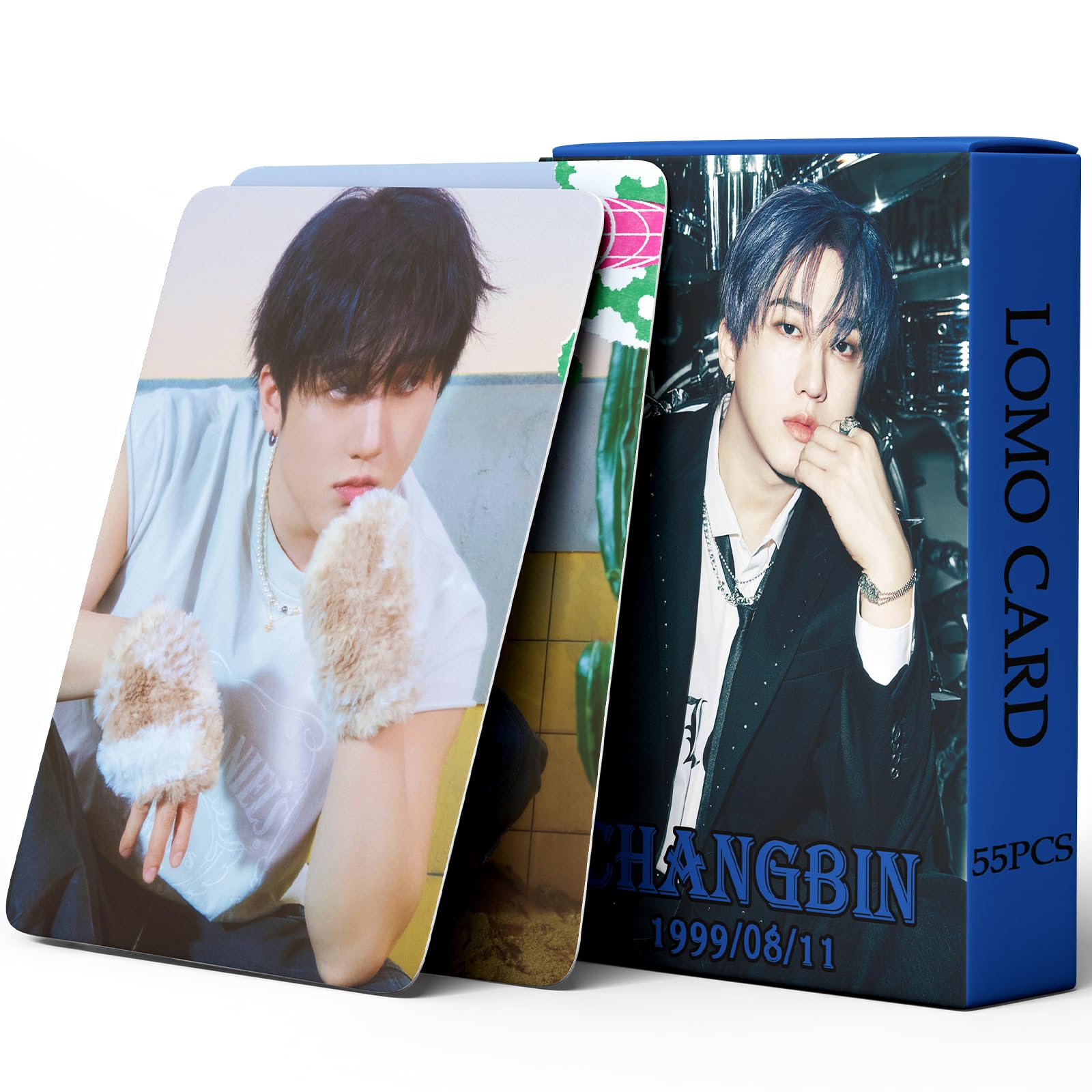 PYAJUU Stray Kids Photocards Kpop Stray Kids ATE Album Photocards 55PCS Stray Kids Lomo Cards ATE Photo Cards Stray Kids Merch Felix Photocards Hyunjin Photocards (CHANGBIN)