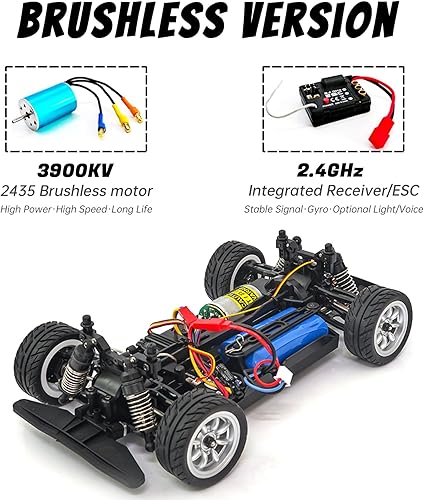 Miniatura 2 de UD1604 116 RC Car 380 Brush RC Drift Car con Gyro ESP 18.6 mih Drift RC Cars para adultos 4WD 2.4G Auto de control remoto adecuado para varios