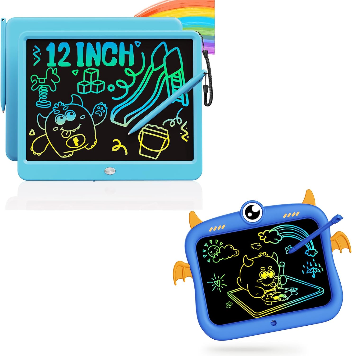 TEKFUN 12INCH + 8.5INCH LCD Writing Tablet for Kids Boys Girls Toys