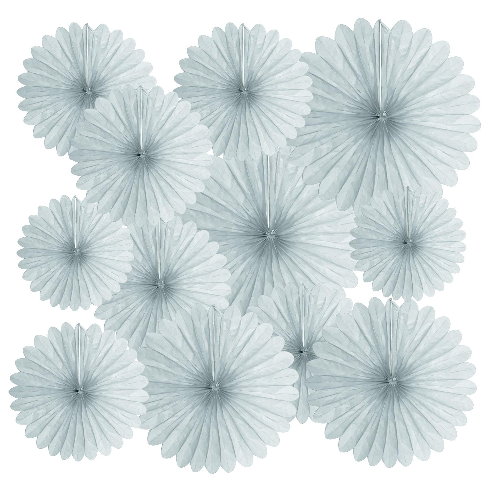 20 Pcs Gary Hanging Paper Fan, Hanging Honeycomb Round Paper Fans for Weddings, Birthdays, Christmas, Baby Showers, Classroom, Events Ceiling Party Supplies Decorations