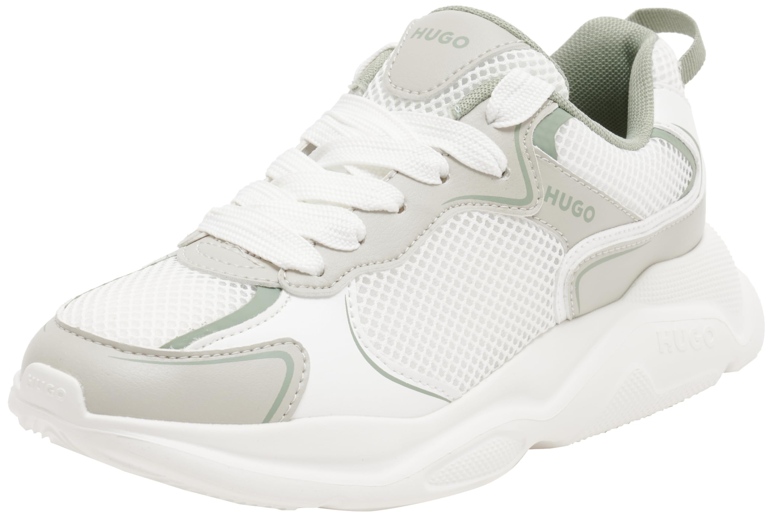 HUGO Leon_Runn_mepu, Women Sneaker, Open White,