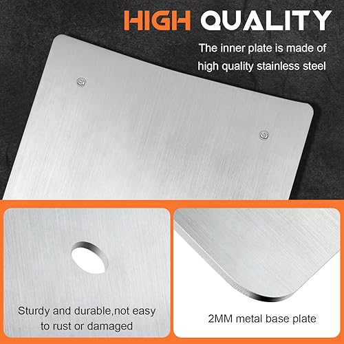 Miniatura 4 de AUFER Placa de montaje de metal con refuerzo de base interior de tronco de 0.079 in de grosor compatible con Touring Road King Road Glide Street