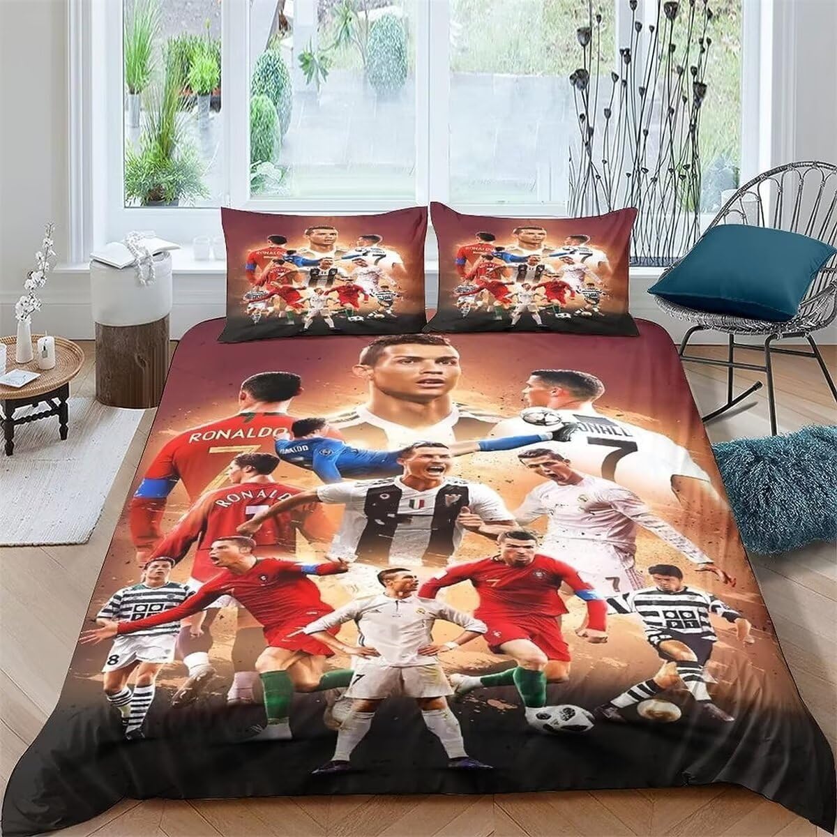 Shaari Duvet Cover Set Soft Lightweight Microfiber 3 Piece Bedding Set with 2 Pillowcase Kids Quilt Cover with Zipper Closure Single 135 x 200 cm