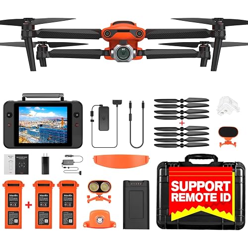 Autel Robotics EVO 2 Pro Enterprise V3, 1" CMOS Sensor, 20MP Photo& 6K/30fps Video, 12-bit DNG, 42 MIN, Carbon Fiber Arms, 15KM Transmission, 7.9" Smart Controller V3, w/Spotlight/Loudspeaker/Strobe