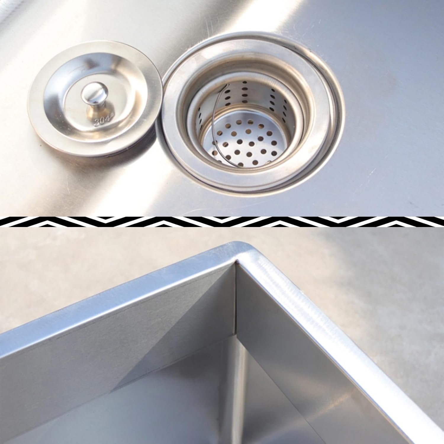 Floor Mount Mop Sink/Basin,Stainless Steel Mop Service Basin,Commercial Floor Mop Sink,Indoor Outdoor Utility Mop Bucket,Laundry Room Slop Sink,with Drain Assembly,for Restaurant,Business(120cm/47in)