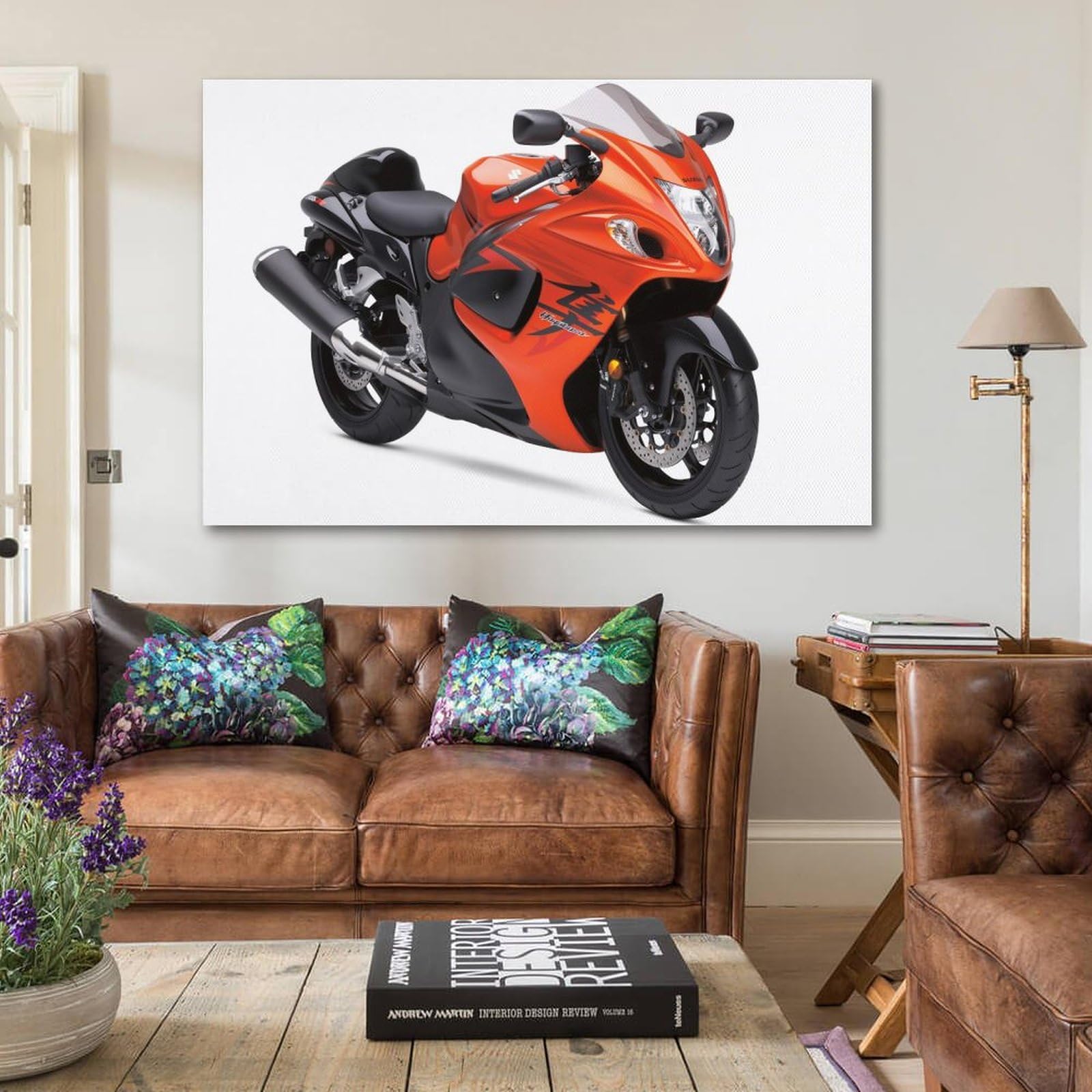 Toile D'art Suzuki Hayabusa – Peinture Murale XXL Décoration Sport Moto GP