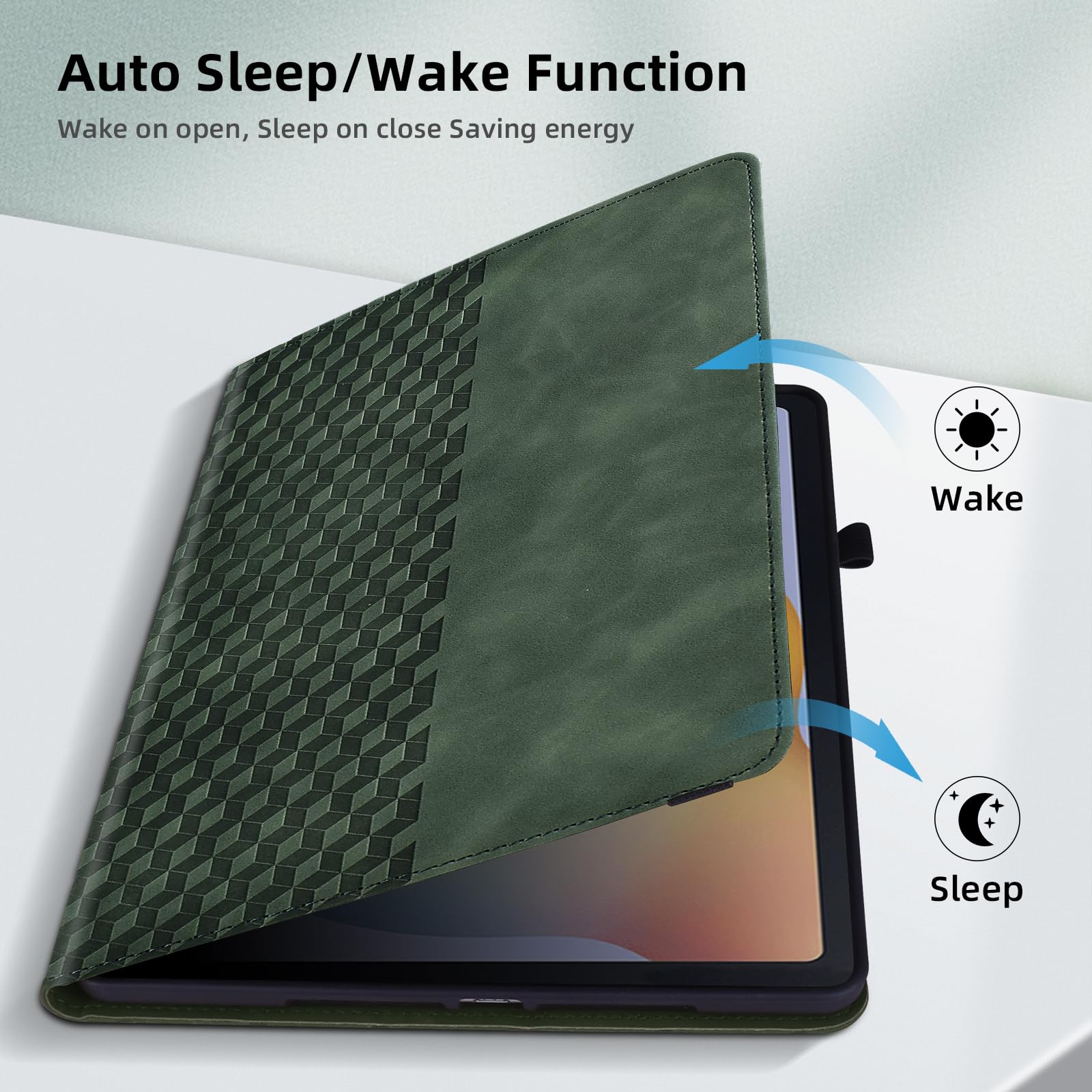 Case for Honor Pad X8a 11 Inch Tablet 2024 Protective Case Premium Leather Folio Smart Case with Auto Sleep/Wake Pen Holder Card Slot for Honor Pad X8a- Dark Green — view 35