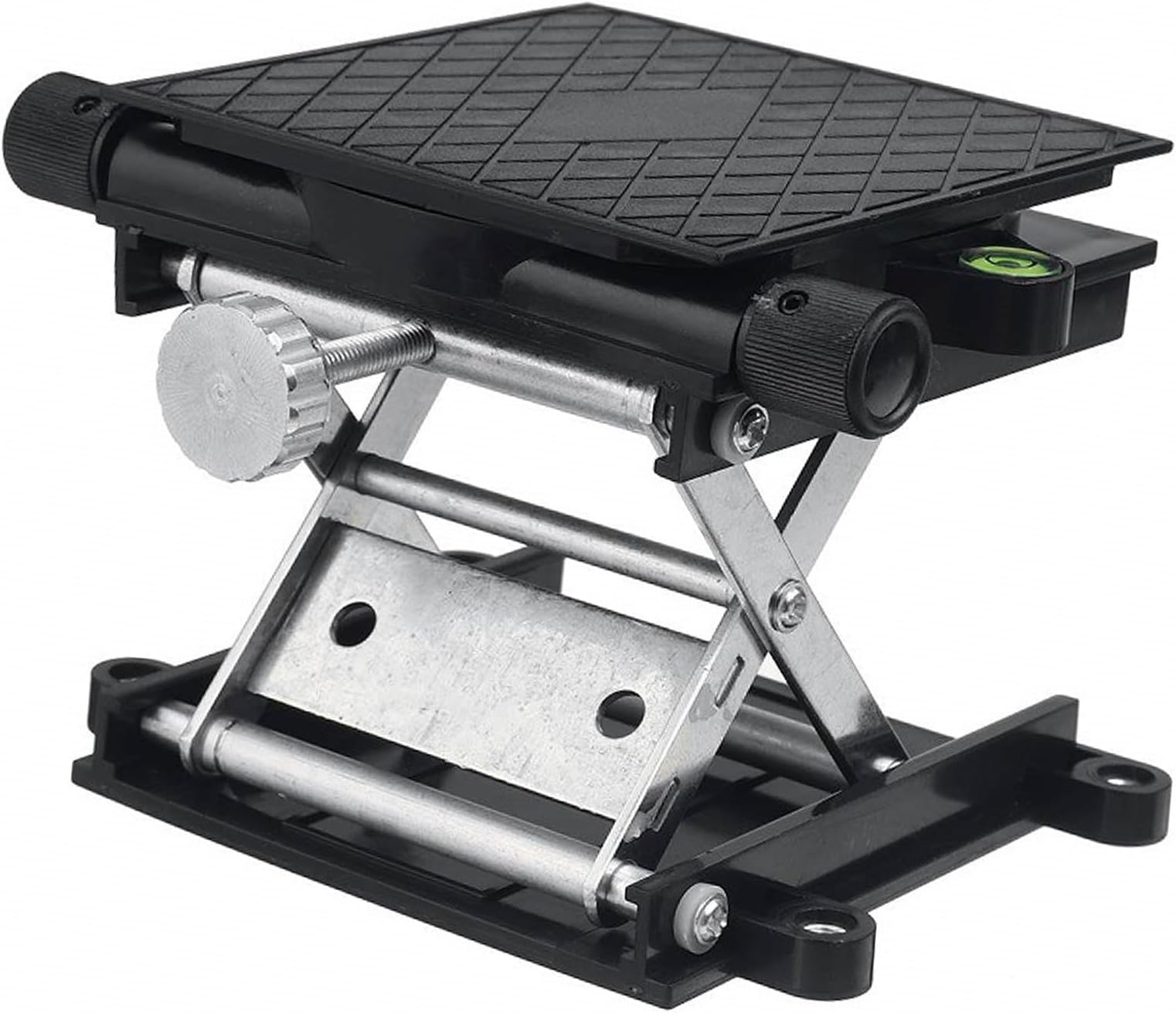 Lab Jack Stand, Mini Lift Jack Lab Stand Lift Table Lab Lifting Platform Adjustable Aluminum Alloy Rack Laboratory Support Stand, Black