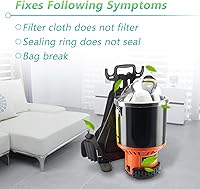 Vista 4 de ANTOBLE Bolsa de tela HEPA 2KE2105000 para Hoover Royal Shoulder Vac Pro Commercial Parts, filtro HEPA mochila limpiador bolsas de vacío compatibles