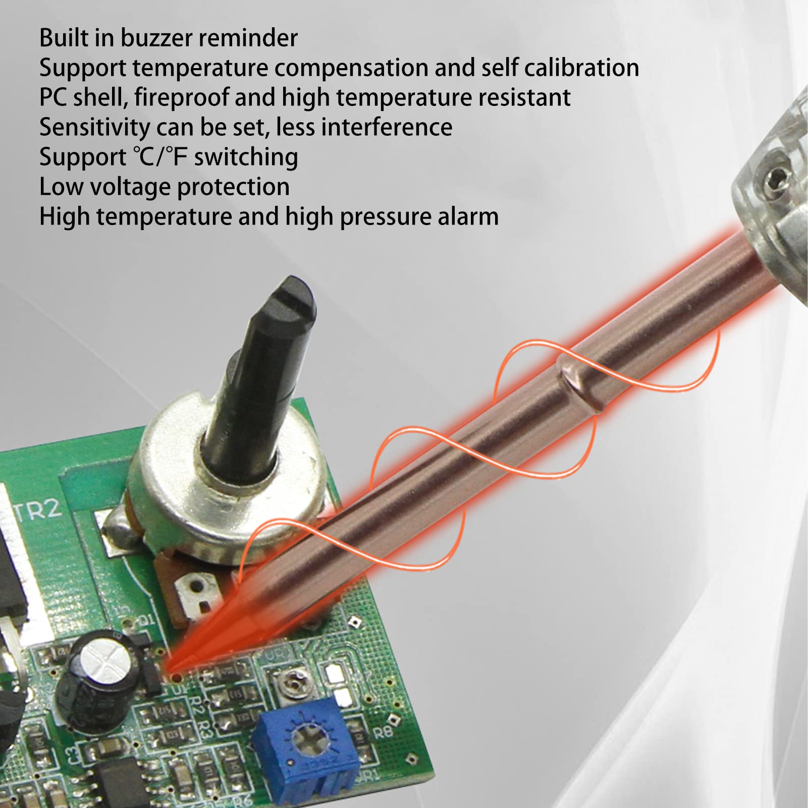 Kit de soldador portátil con pantalla digital y temperatura ajustable de hasta 450 ℃ para reparación de electrónica DIY, 1 kit.