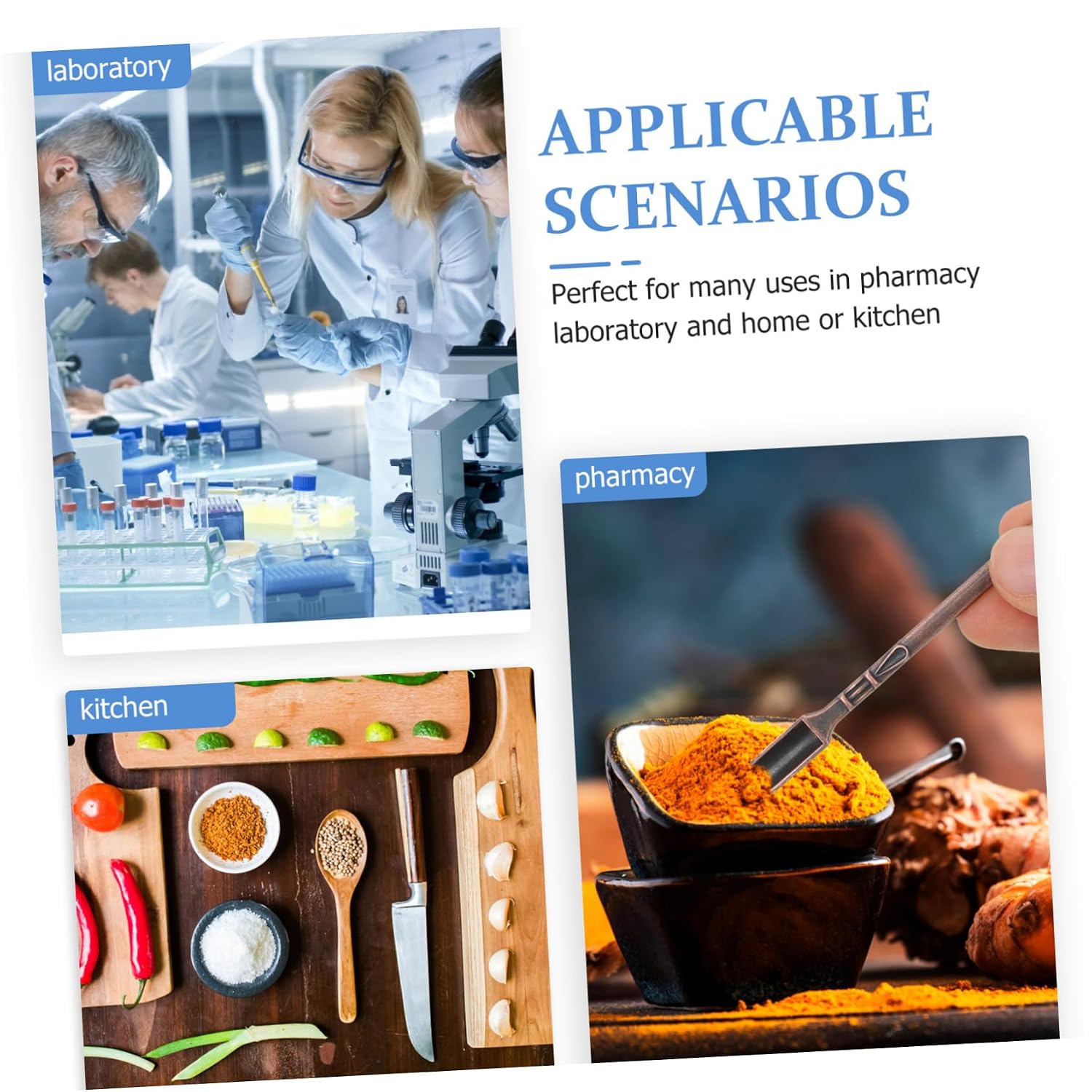 10pcs Sampling Spoons for Laboratory Use Double- Design for Accurate Measurement for Cosmetics and Powder Samples