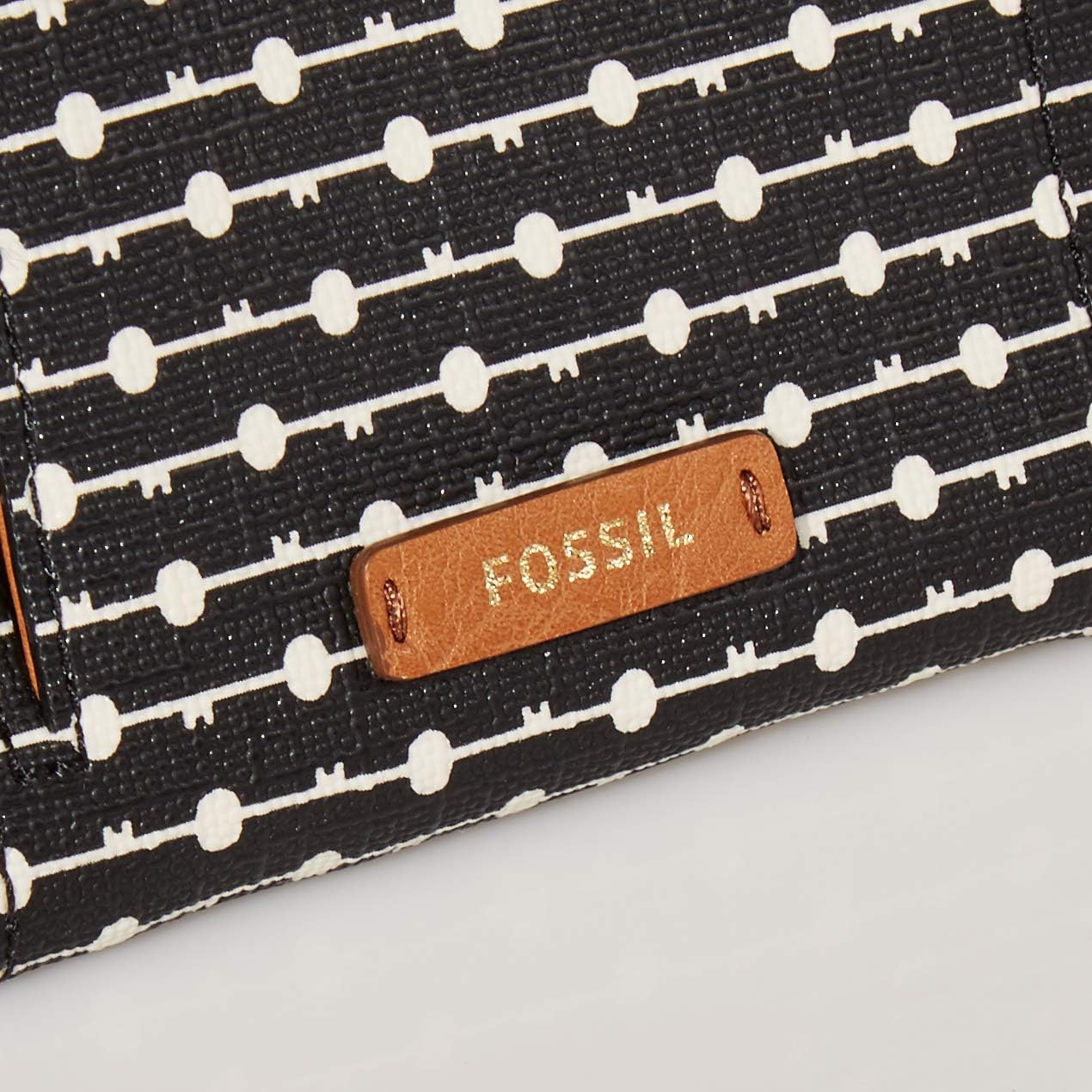 Fossil Women's Logan Faux Leather Wallet RFID Blocking Small Bifold, Black Stripe (Model: SL7826080) - Image 3