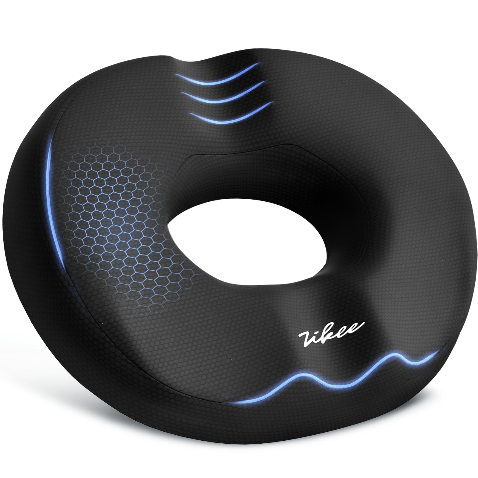 ZIKEE Dual U-Shaped Donut Pillow for Tailbone Pain, Hemorrhoid Pillow for Sitting with Pressure Relief Hole & Slope Design, Donut Seat Cushion for Coccyx, Postpartum & Post Surgery Sitting Relief