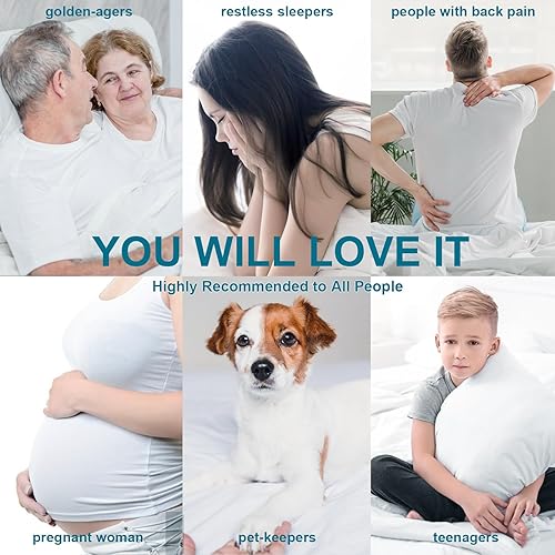 Miniatura 7 de CHOKIT Cubrecolchón California King, Cubrecolchón Extra Grueso Tipo Pillow Top para Alivio del Dolor de Espalda, Cubrecolchón Refrescante para Cama