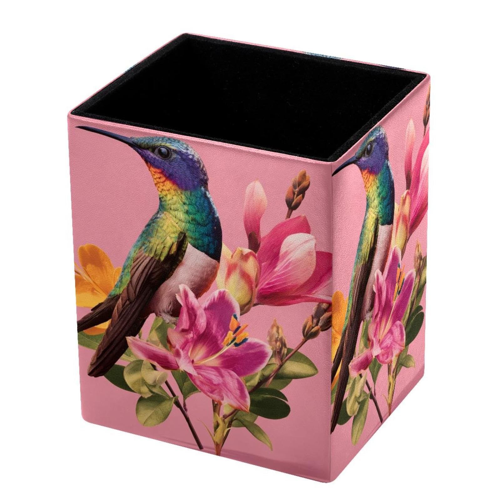 VAPOKF Pencil Holders for Desk, Hummingbird Printed Pen Holders Pen Pot Makeup Brushes Storage Desktop Stationery Supplies Organiser for Home Office