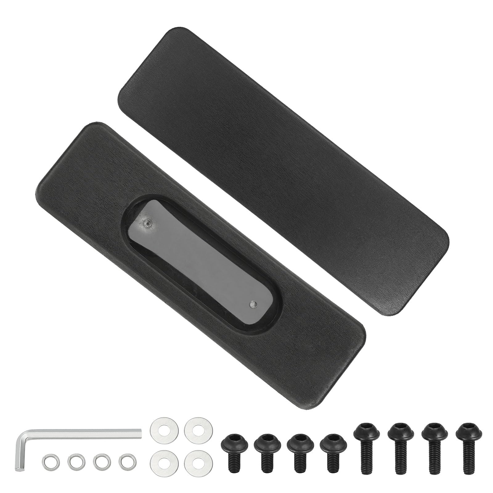 PATIKIL 1 Pair Office Chair Arm Rest Replacement, Leather Office Chair Arm Pads Cover PU 4" Mounting Hole with Screws for Gaming Chairs Wheelchair Armrest, A008, 267x77mm