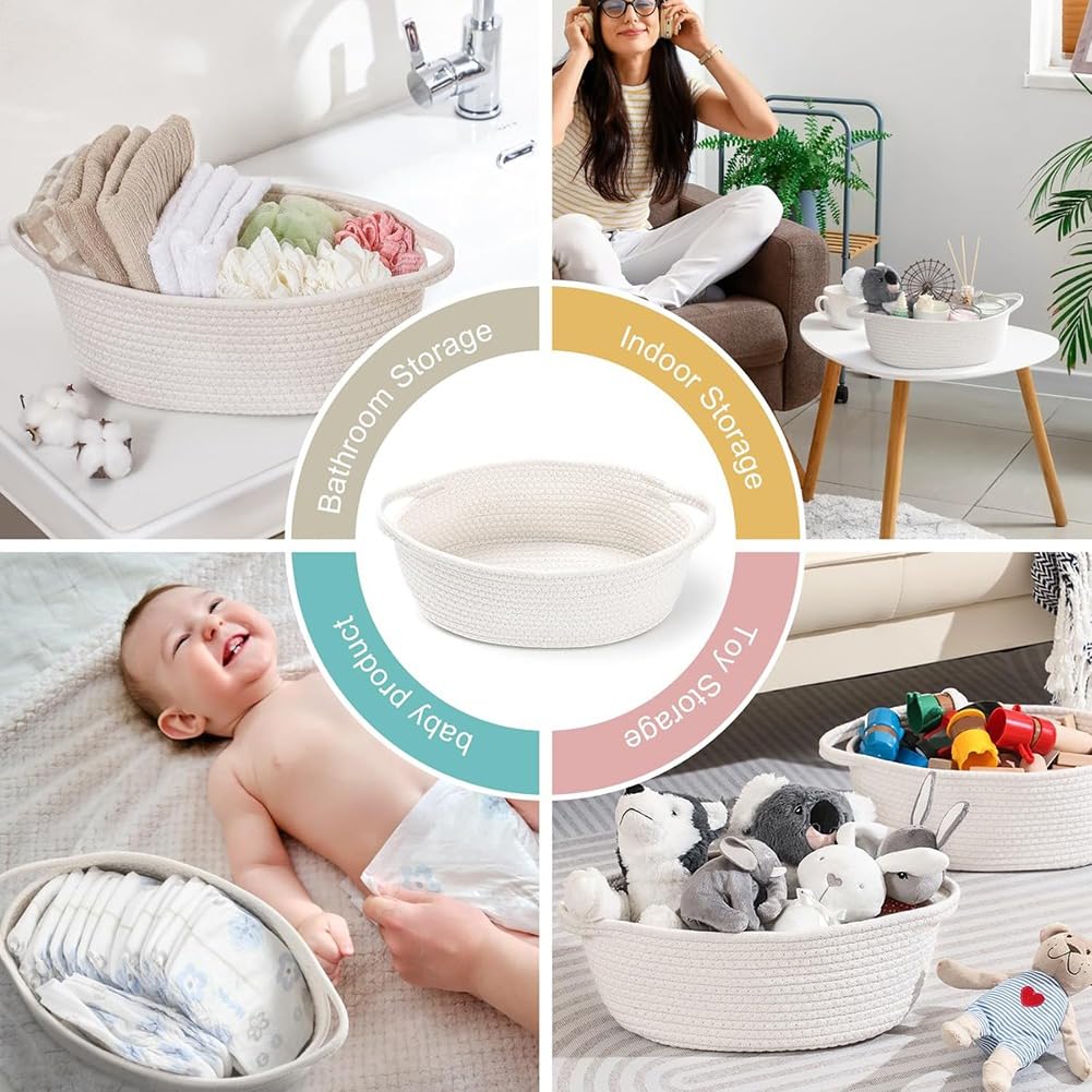 8er-Pack Kleiner Gewebter Korb, Leer, Dekorative Geschenktruhe, Box, Süßer Baby-Geschenkkorb Fürs Kinderzimmer