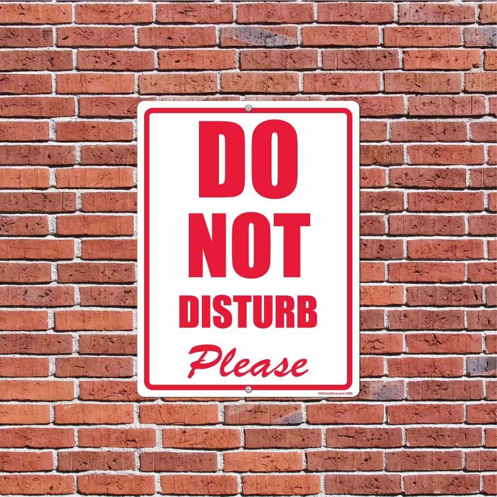 VictoryStore Yard Sign Outdoor Lawn Decorations: Do Not Disturb Please Aluminum Sign, Size 18 inch x 24 inch