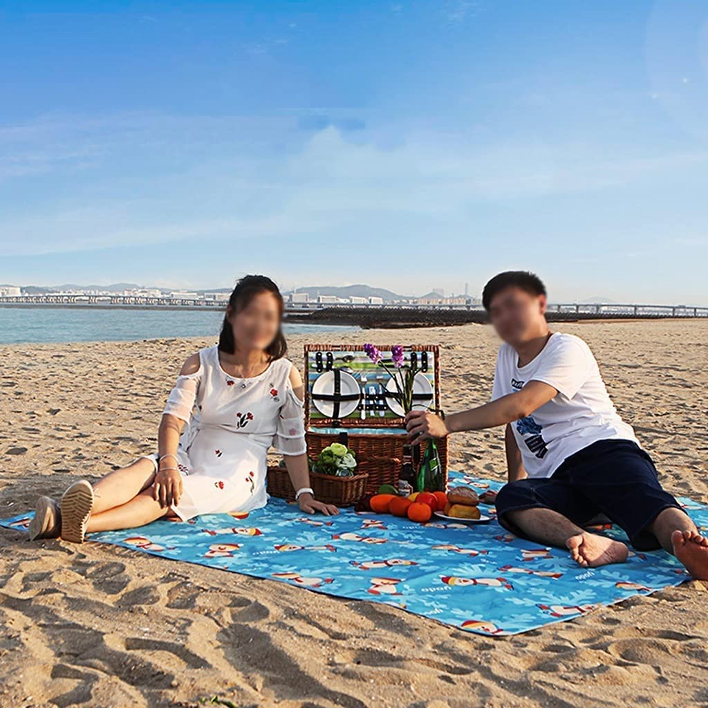 Coperta da picnic impermeabile – tappetino anti-sabbia per spiaggia, campeggio ed escursionismo – tappeto da viaggio portatile