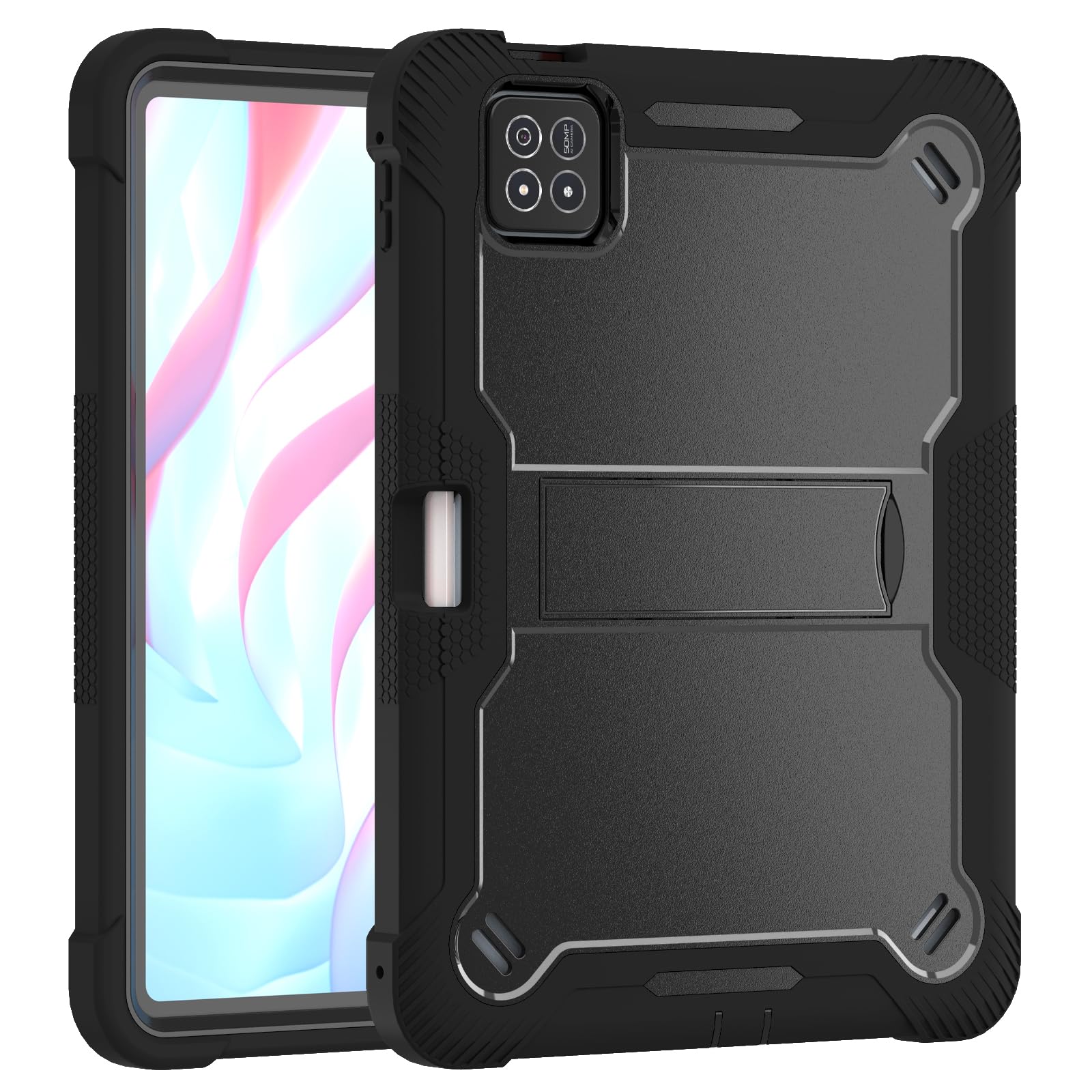 Case Compatible with Xiaomi Pad 8/8 Pro/Xiaomi Pad 7/7 Pro Tablet, 11 inch with Stand Anti-Shock Dual Layer Case for Xiaomi Pad 8-Black