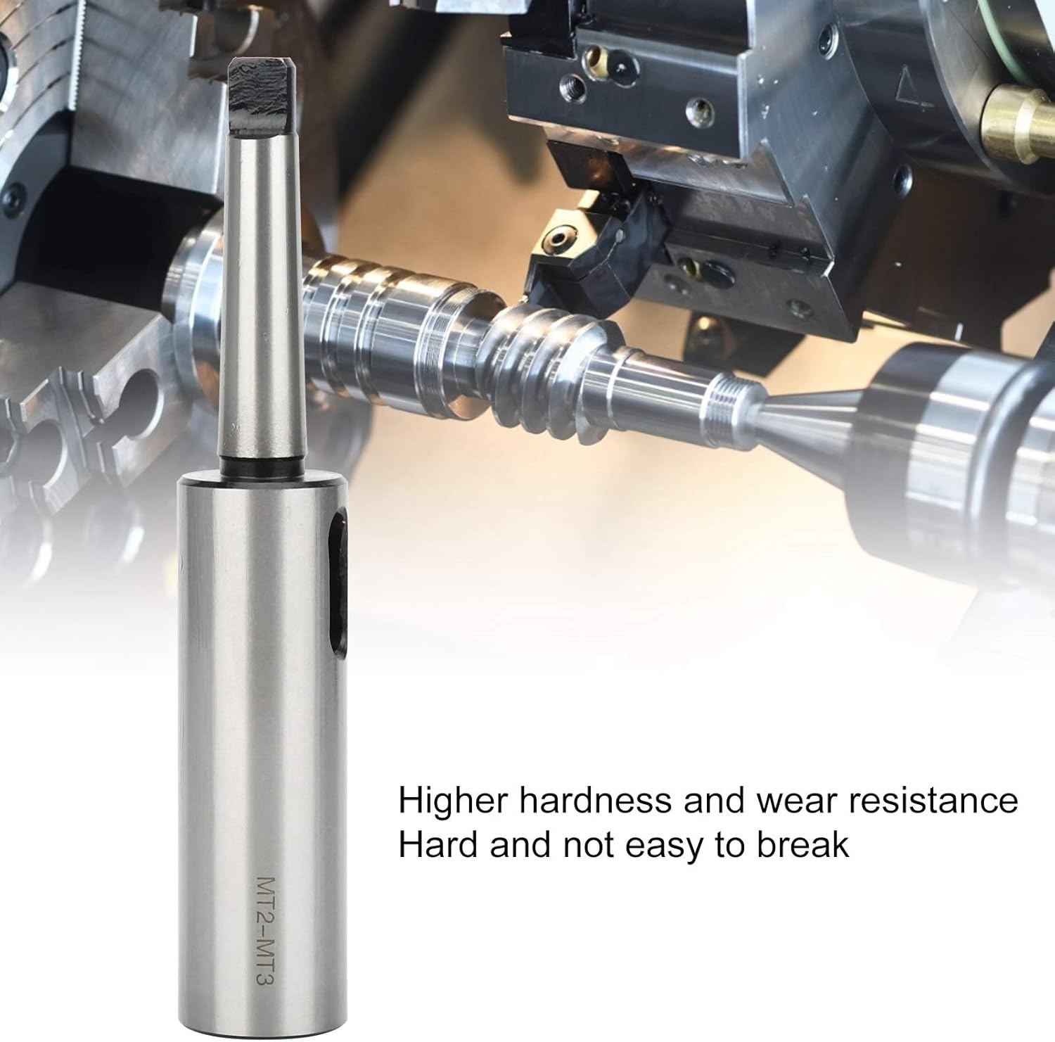 Taper Drill Sleeve, Overall Quenching High Speed Steel Refined Full Grinding Drill SleeveTaper Adapter with 0.015 Mm Accuracy for CNC Lathe Fixture Parts