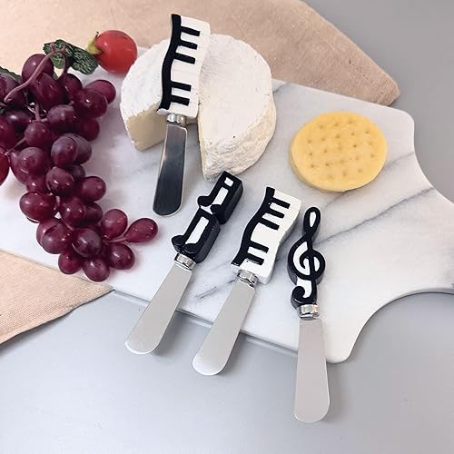Miniatura 10 de Supreme Housewares Cuchillos esparcidores de queso y mantequilla, decoración de corcho de vino, mango de resina pintado a mano con hoja de acero