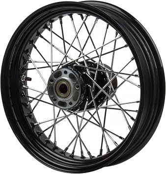 16x3.5" Front Wheel for 18-later Street Bob Softail Standard 16 Inch FXBB FXBBS FXST Black Tubeless Aluminum 40 Spokes Wheel Stock Replacement Parts 16x3.5 Front Black