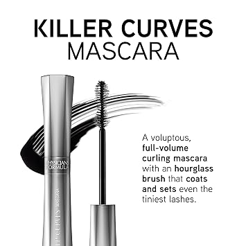 Physicians Formula Killer Curves Curling Mascara, Black, Full-Volume Lash-Lifting, Dermatologist Approved, Clinically Tested, Ophthalmologist Approved, Cruelty Free, Vegan