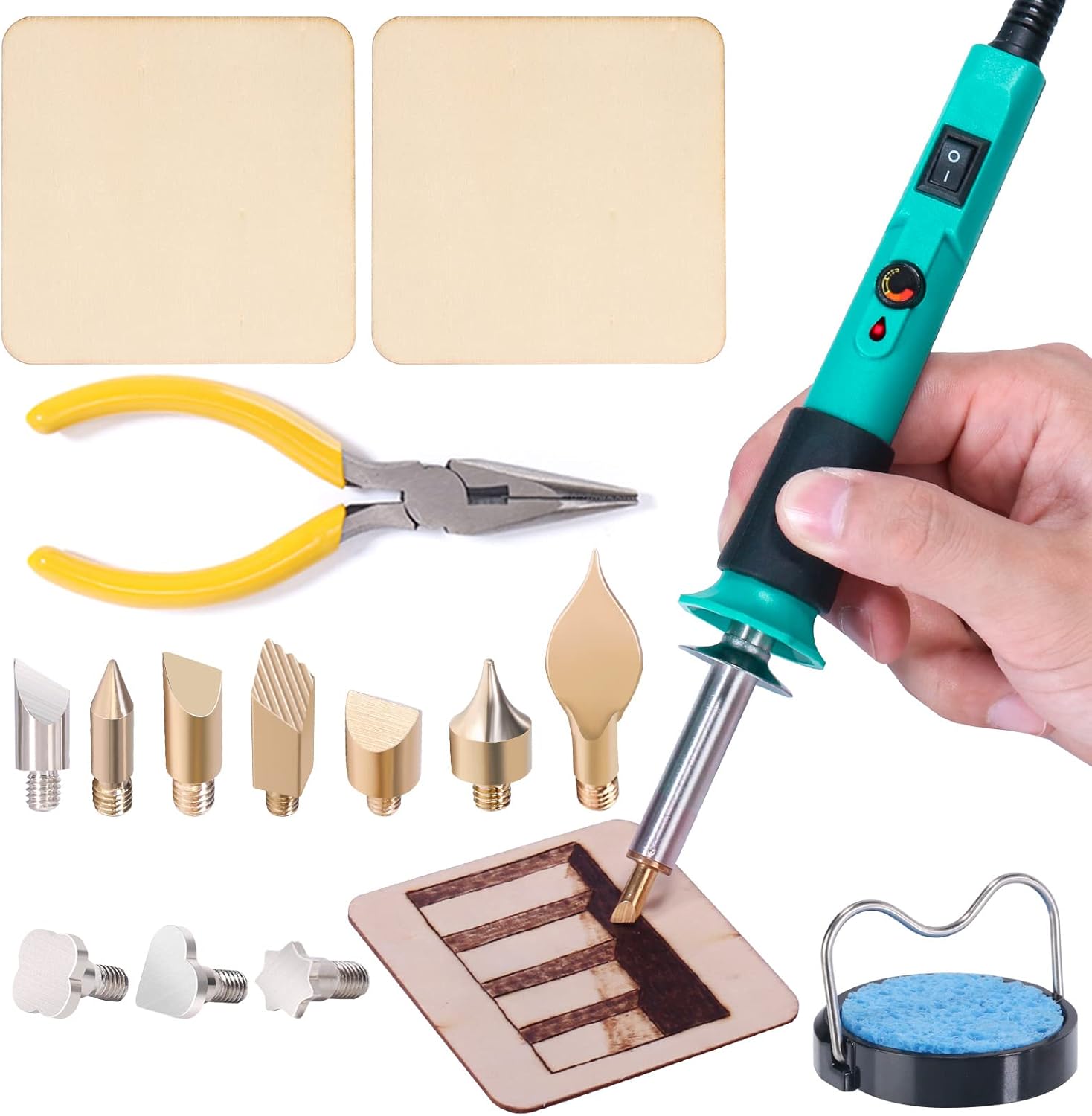 YIHUA 930-IV Kit Pirografo Per Legno Pirografia Temperatura Regolabile ...