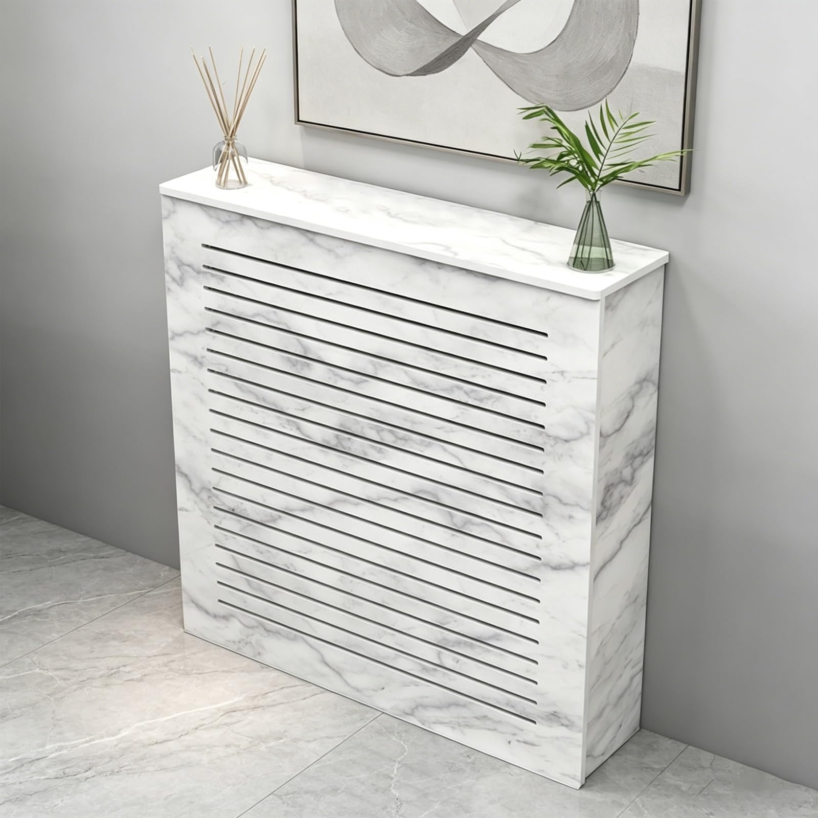 Fundas de calefacción transpirables con plataforma de almacenamiento, estante moderno para armario de radiador de dormitorio, fundas de radiador de vapor para sala de estar, cubiertas de radiador de