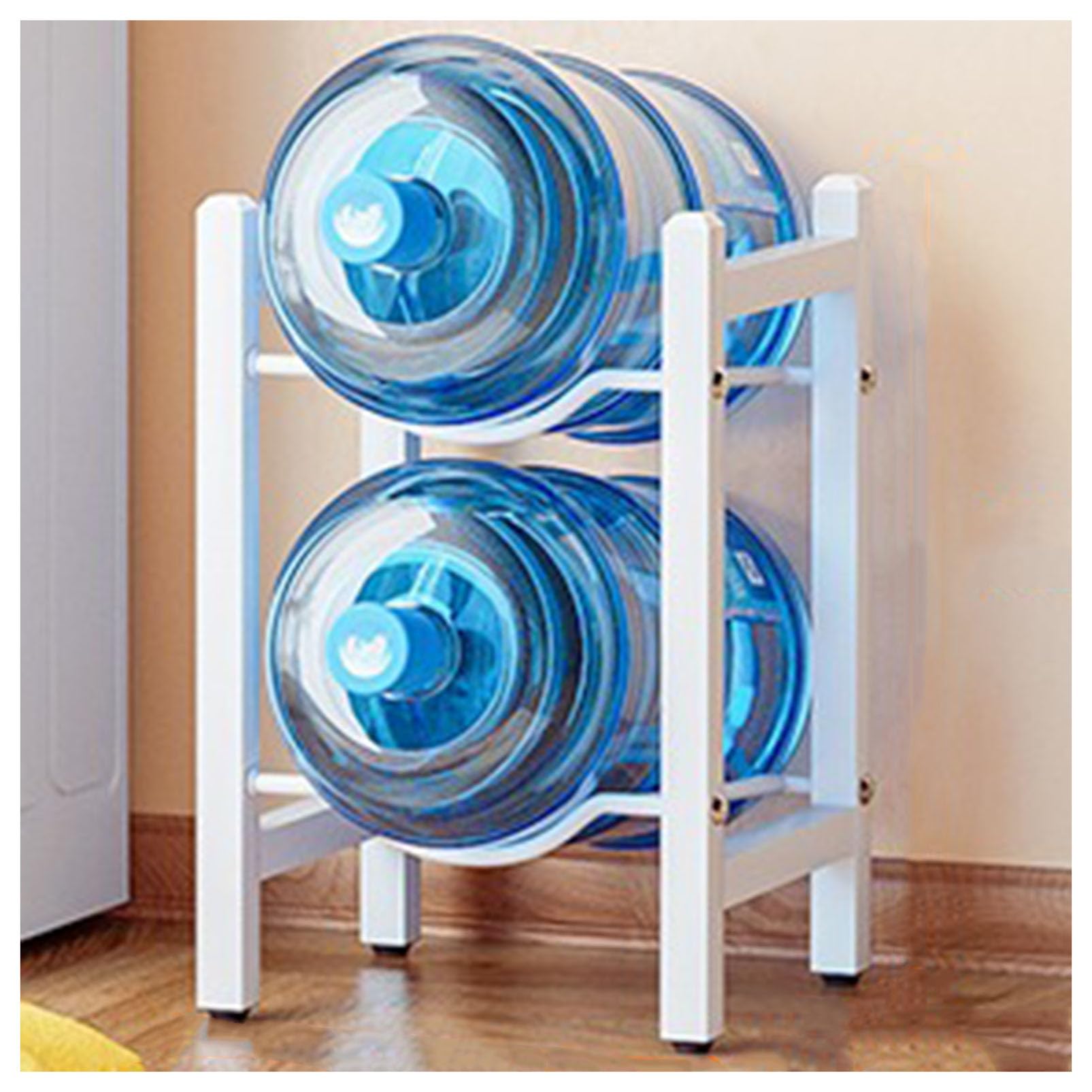Soporte para jarra de agua de 5 galones, soporte de enfriador de agua resistente, estante de almacenamiento de botellas para cocina, oficina, garaje