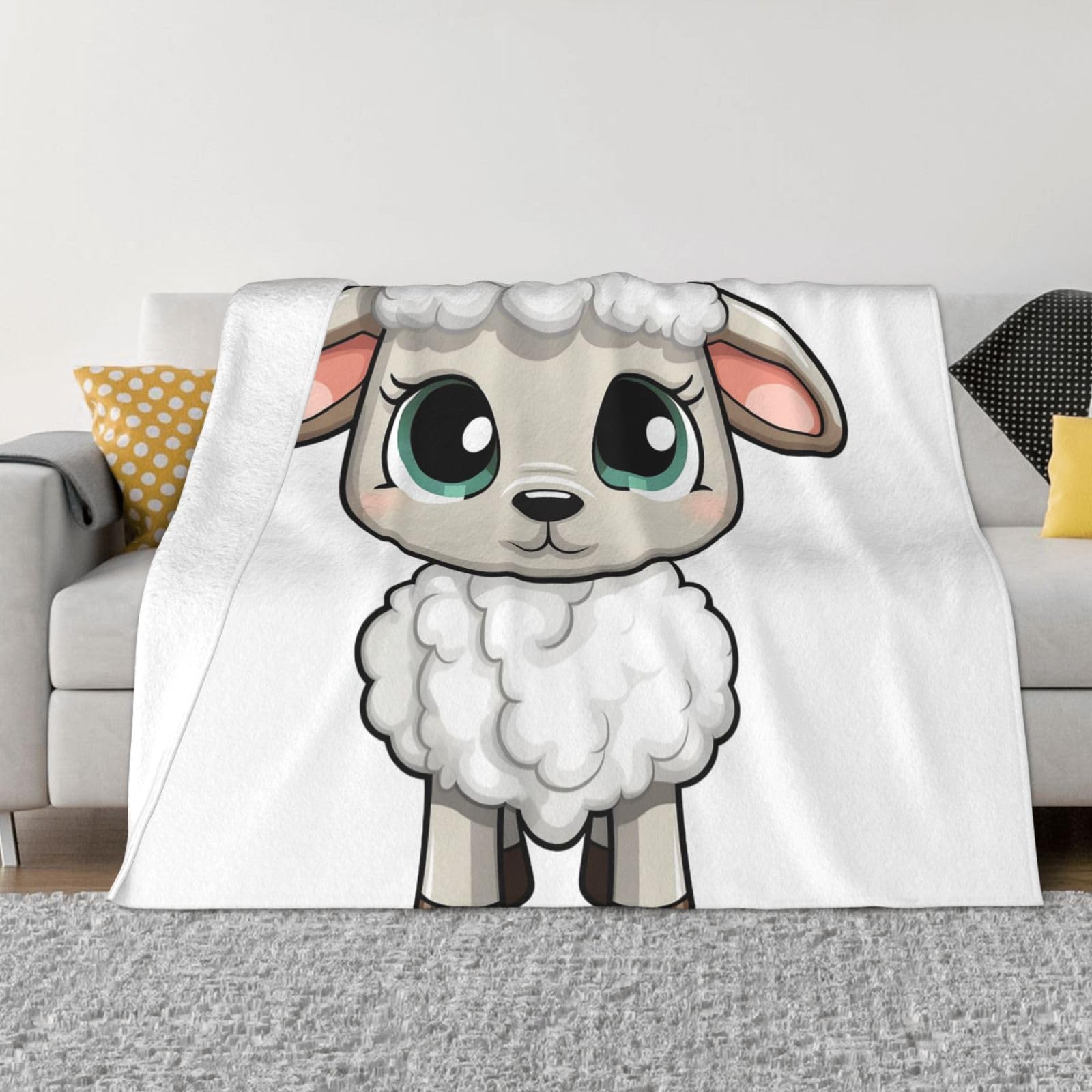 FodPand Lamb Fleece Blanket 60"x50" Lightweight Warm Throw Blanket for Bed Couch Cozy Air Conditioning Quilt All Seasons Decorative Fuzzy Blankets Gifts for Women Men