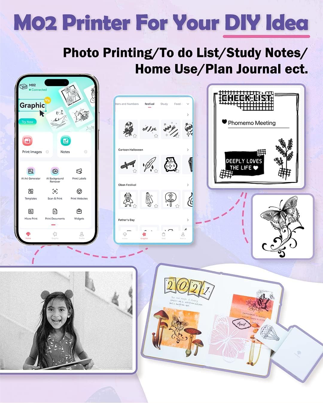 Snapklik.com : Sticker Printer- Mini Thermal Sticker Printer Machine ...