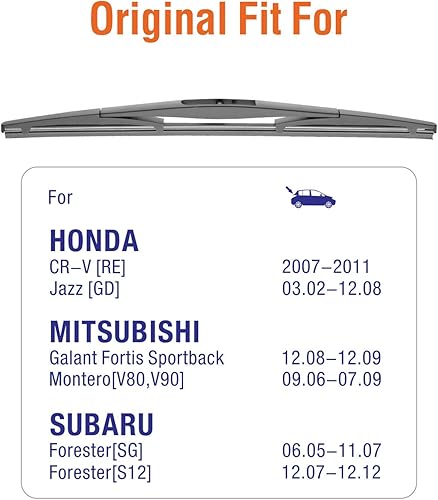 Miniatura 10 de Wowiper Limpiaparabrisas trasero de calidad original  12 pulgadas  (paquete de 2)