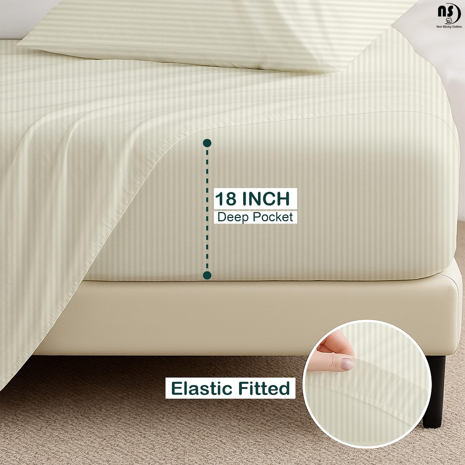 Amazon.co.jp: ノンスティッキーコットン4ピーストップスプリット