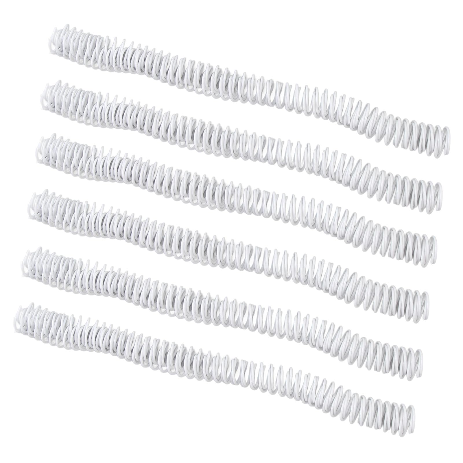 Bobine di rilegatura a spirale da 16 mm, dorso di pettini di rilegatura in plastica da 100 pezzi, bobine di rilegatura con passo 4:1 per carta A4, dorso di rilegatura a spirale in (Bianca)