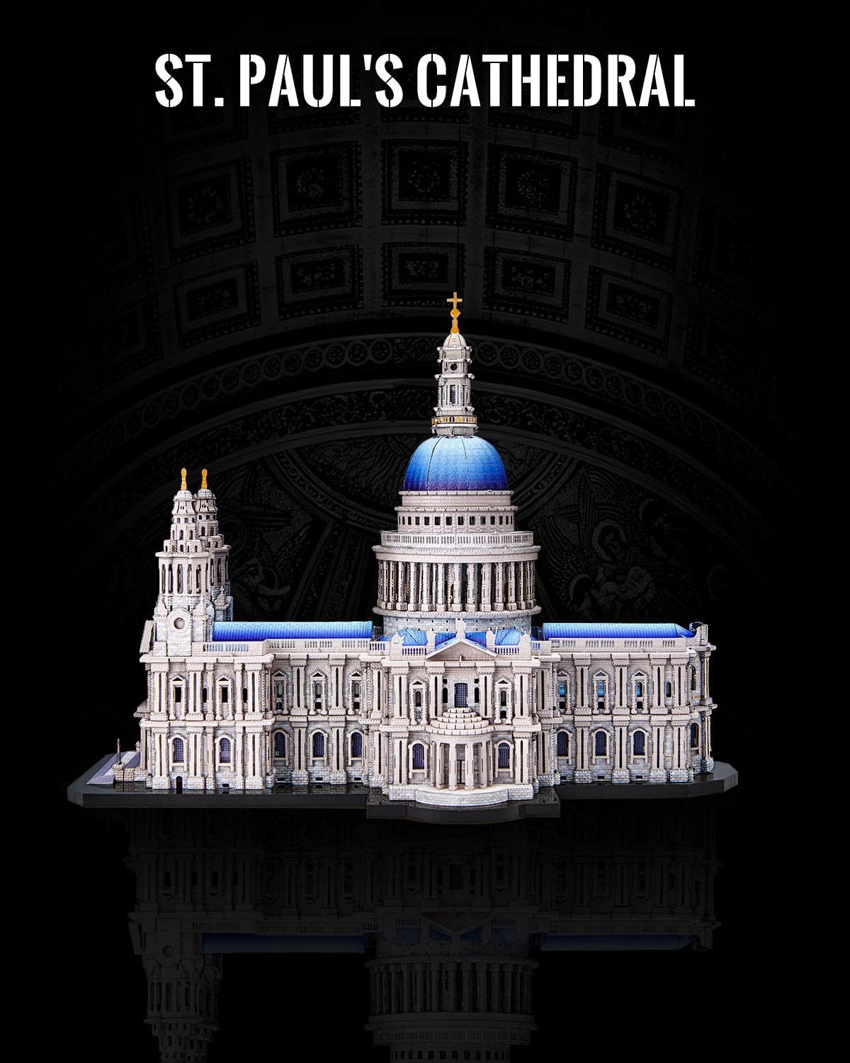 Piececool Metalowe puzzle 3D dla dorosłych, katedra św. Pawła, metalowe zestawy modelarskie do architektury Londynu, czas rodzinny, dekoracja domu, najlepsze prezenty