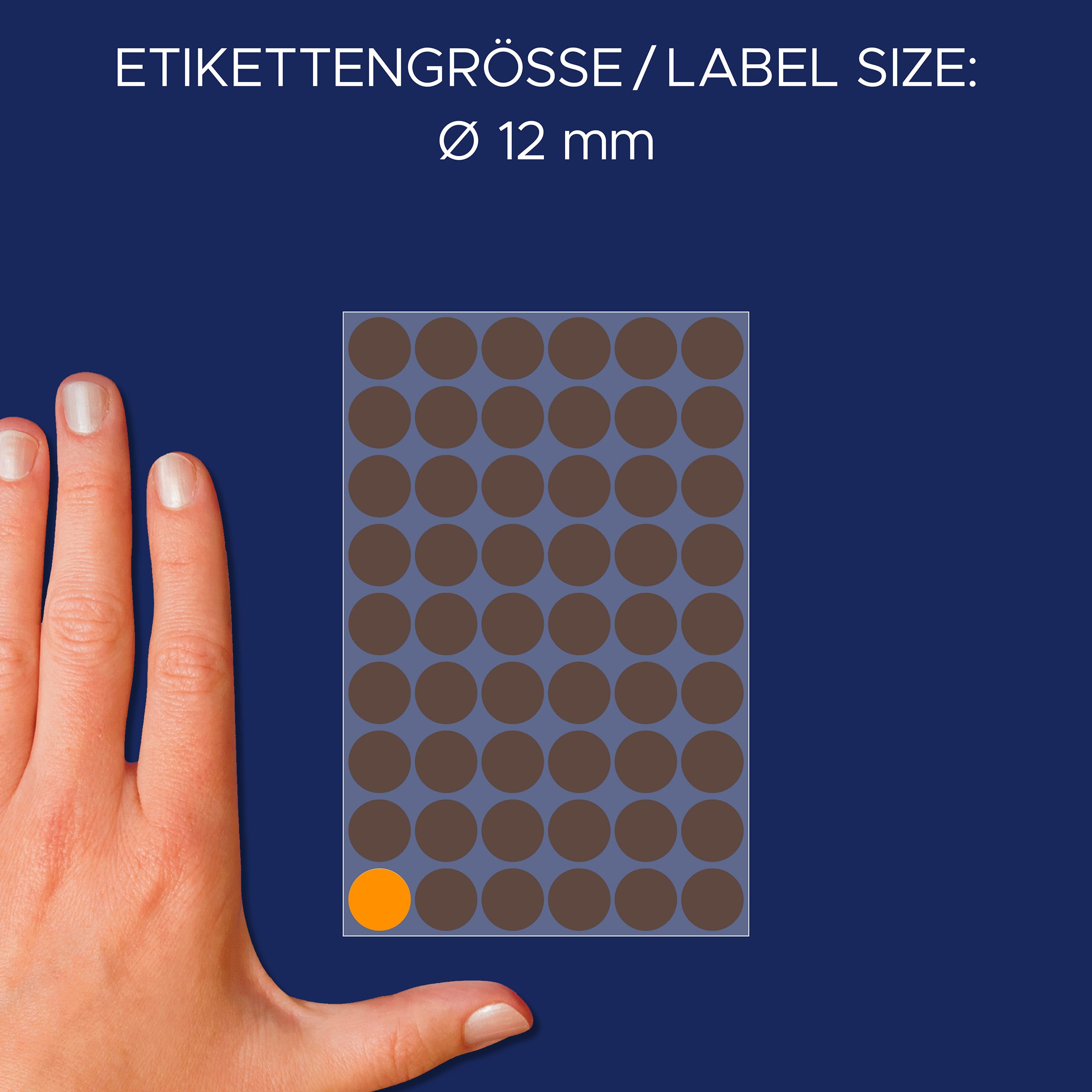 Avery Zweckform 3144 Markierungspunkte, 12 mm, gelb