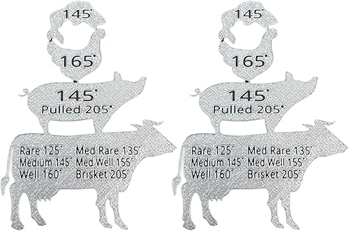 Miniatura 1 de Regalo de barbacoa para hombres, fiesta de parrilla para marido, imán de temperatura de carne, guía de temperatura interna para cocinar pescado,