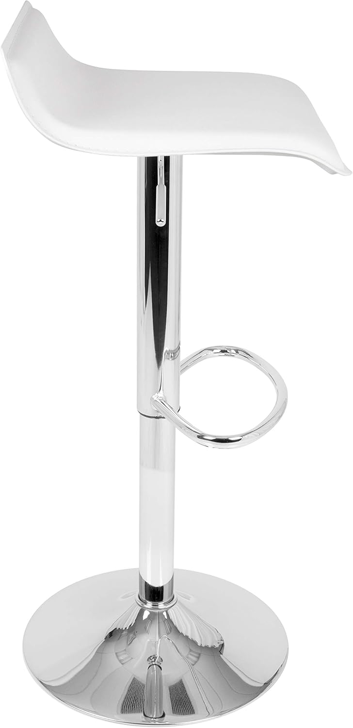 LumiSource Ale Adjustable Bar Stool, Chrome Bar Stools, Bar Chairs, Swivel Bar Stools, Bar Stools Set of 2