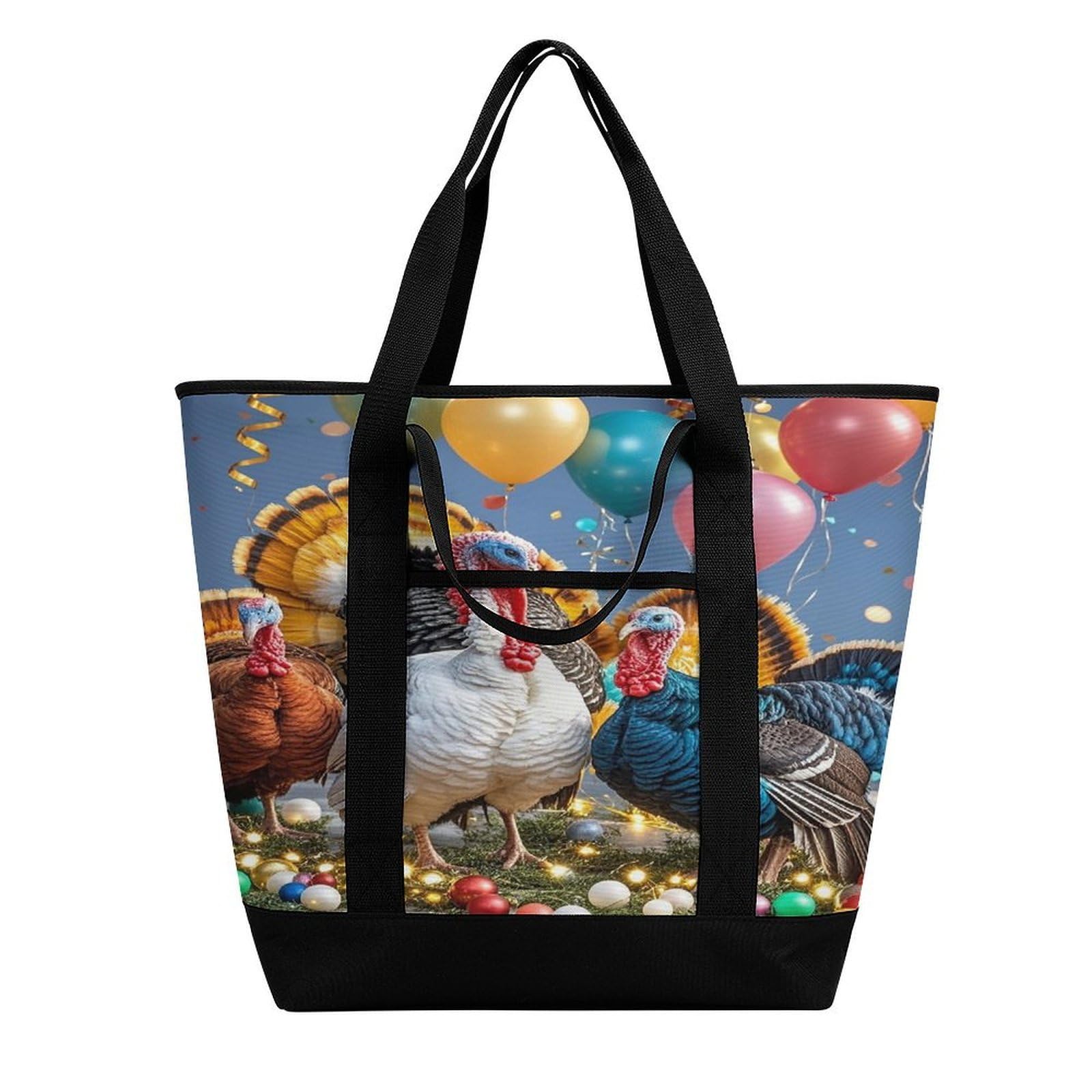 Borsa termica riutilizzabile per la spesa per feste in tacchino per generi alimentari di grande capacità a prova di perdite Borse termiche portatili Heavy Duty Thermal Catering Tote con