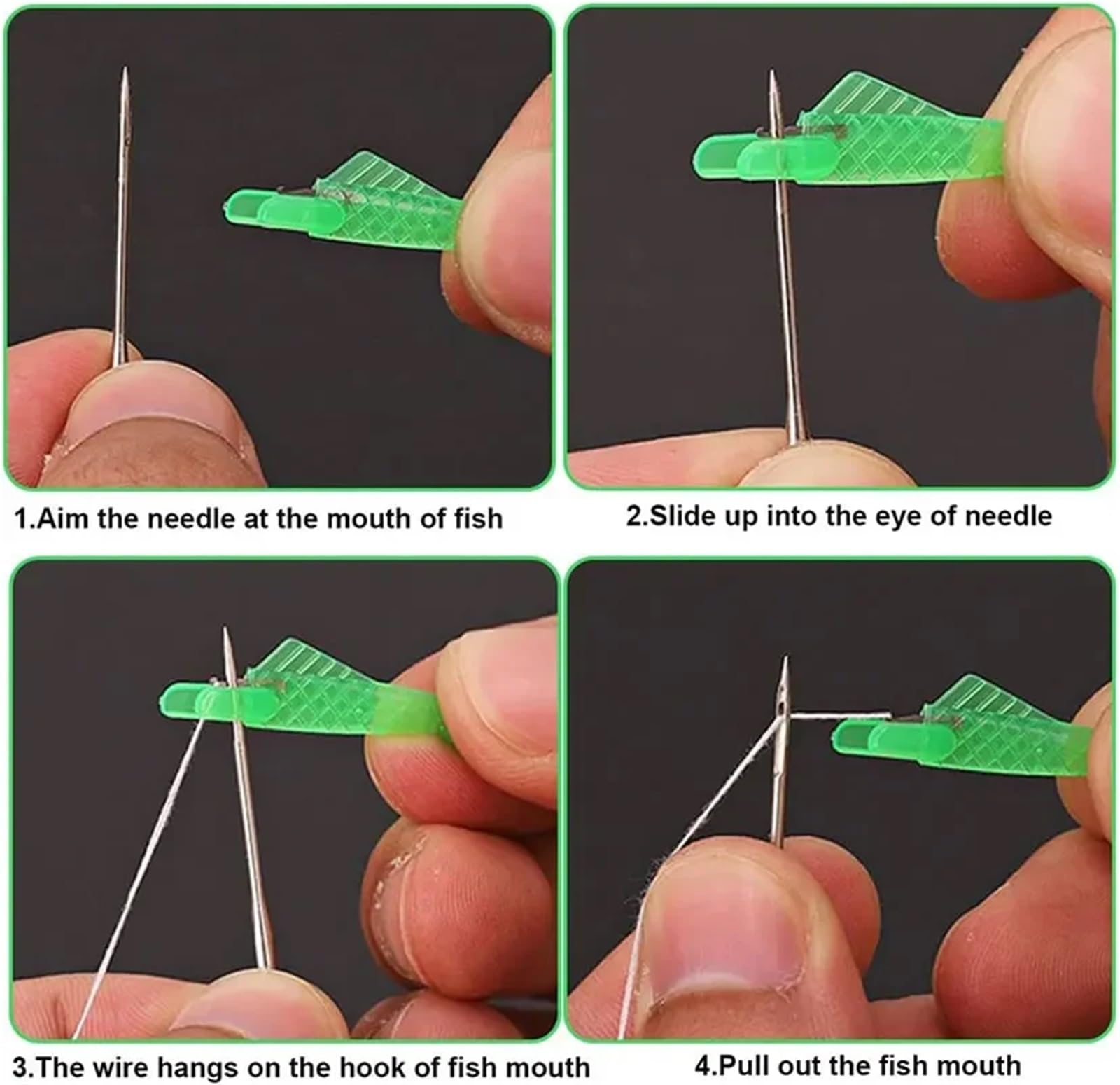 Infila-Aghi, Pesce di plastica Verde da 100 Pezzi