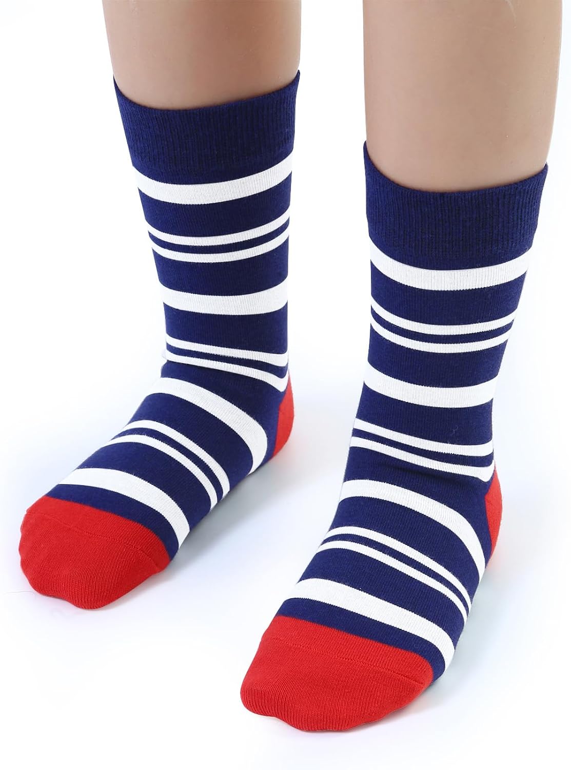 6 Pack Kids Boys Stripes Socks + Gift Box Girls Toddlers Calf Crew Athletic Socks - Image 8