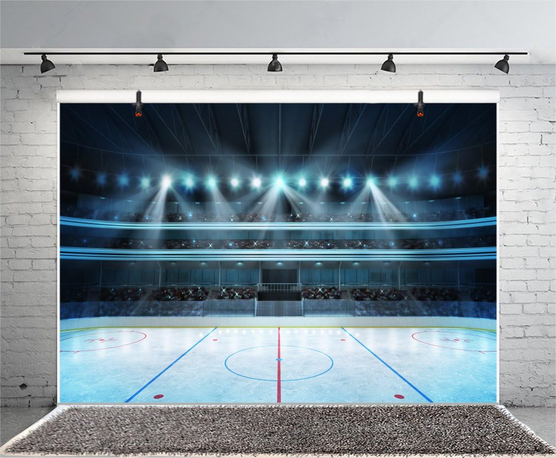 Ice Hockey Sport Photography Backdrops - Photo Background - Yeele 10x8ft Stadium Sports Match Backdrop Pictures Newborn Boy Children Photo Booth Shooting Family Photographic Studio Props