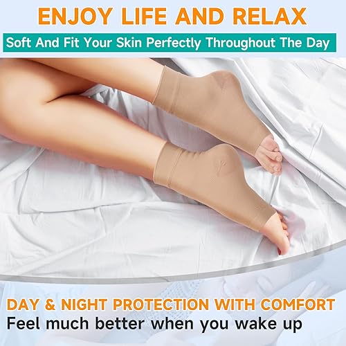 Miniatura 5 de Tofly calcetines de fascitis plantar, (1 par) calcetín de compresión para el cuidado del pie para hombres y mujeres, ayuda al arco, manga de