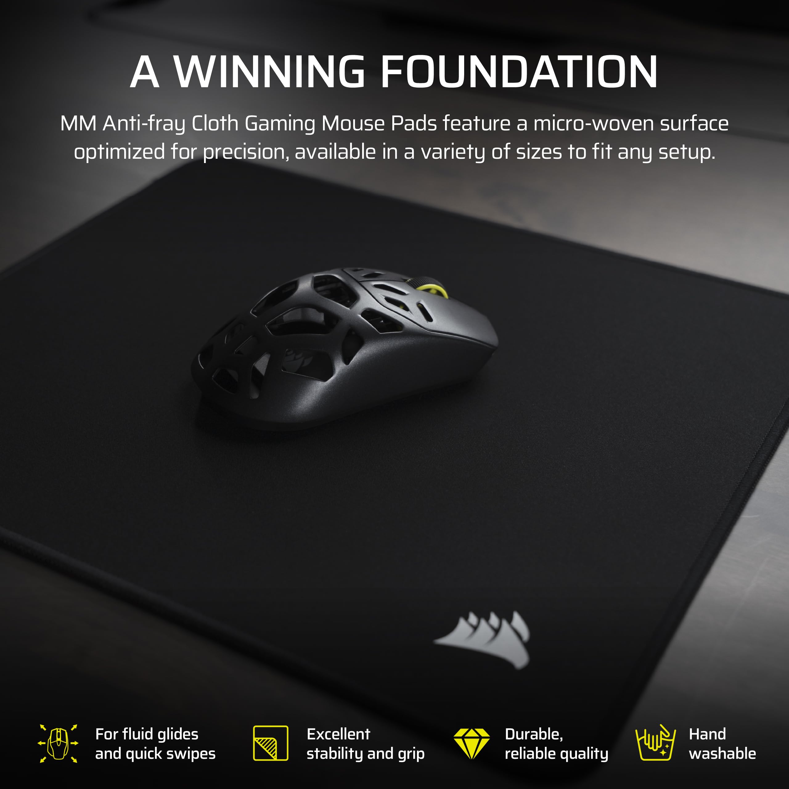 Amazon.com: Corsair MM Anti-Fray Cloth Gaming Mouse Pad – Medium